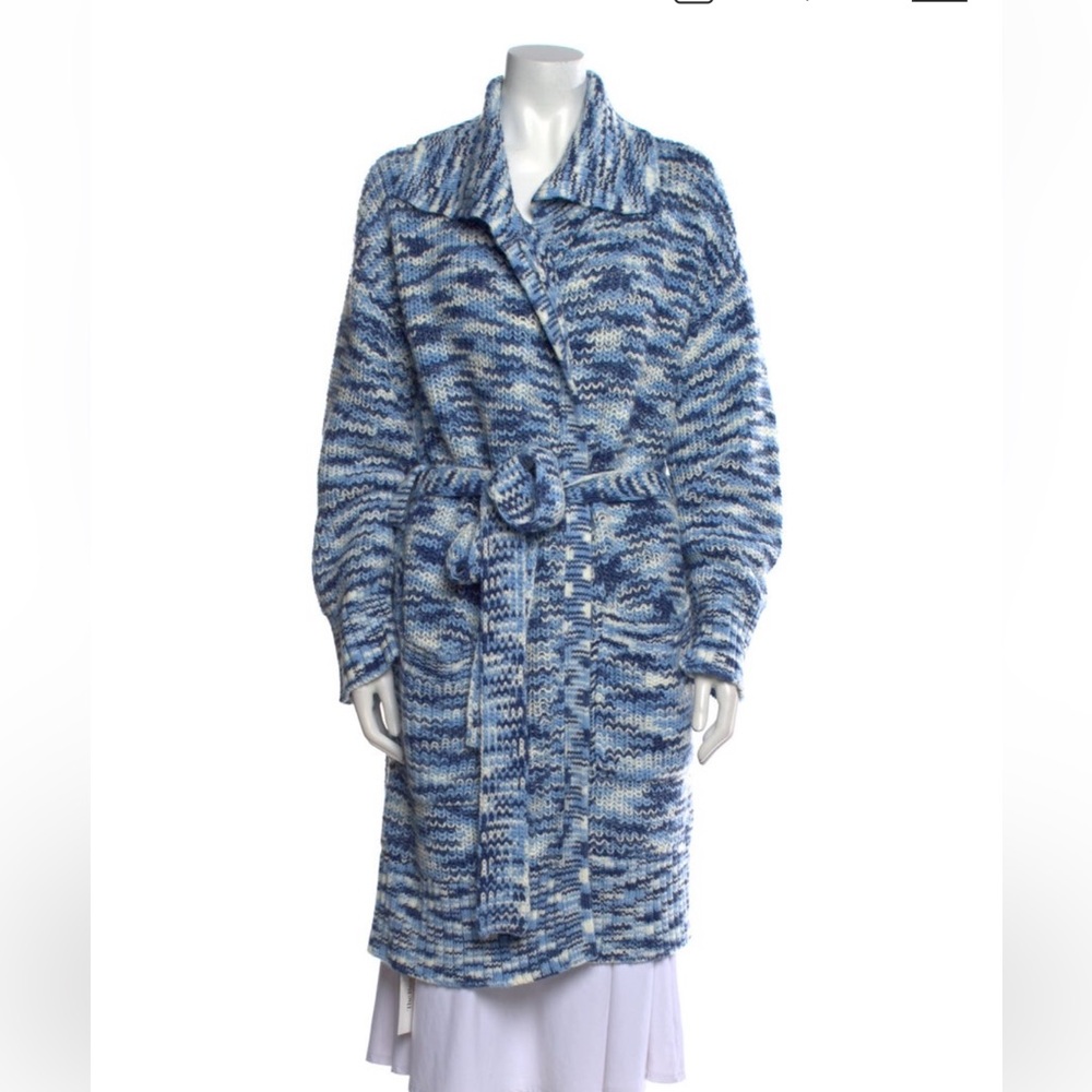 STAUD belted knit cardigan and matching top